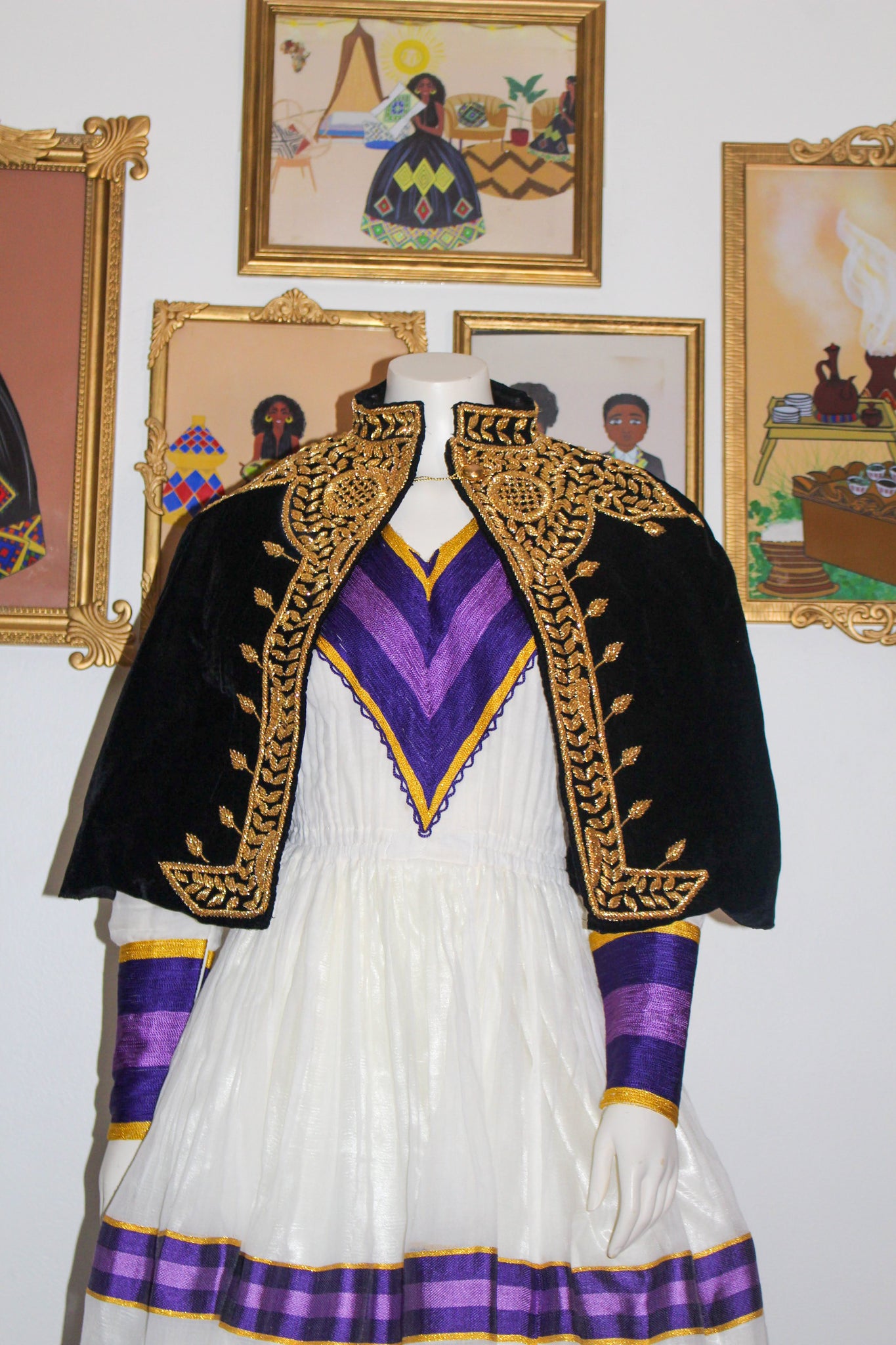 purple habesha dress Purple Ethiopian Dress Eritrean Dress Traditiona Dress Kamis Habsha Dress Zuria