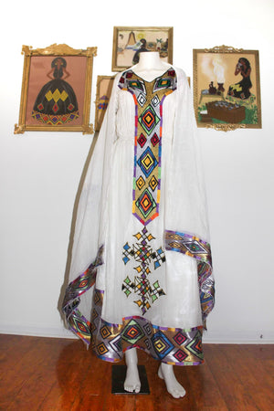 Multi-Colored Habesha Kemis