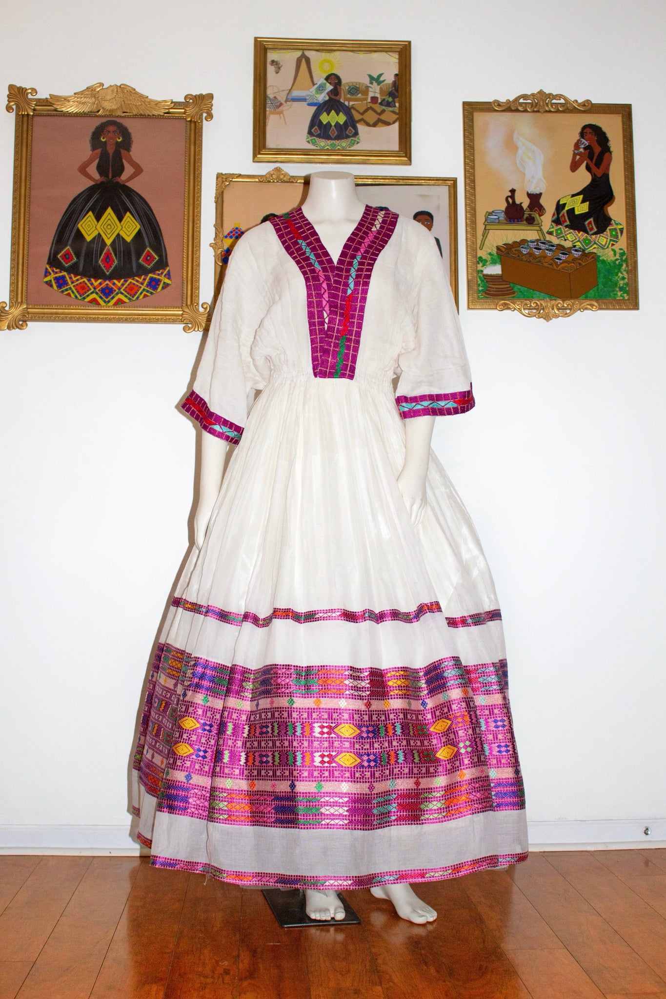 pink habesha dress Lena Ethiopian Habesha Dress XL
