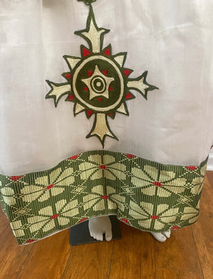Green Ethiopian Dress, Enkutatash-Style Ethiopian New Year Zuria Habesha Kemis, Floral Habesha Dress