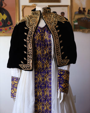 Purple Ethiopian Dress, Regal Zuria Habesha Kemis, Mother and Daughter Matching Set Habesha Dresses,