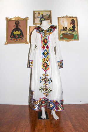 Multi-Colored Habesha Kemis