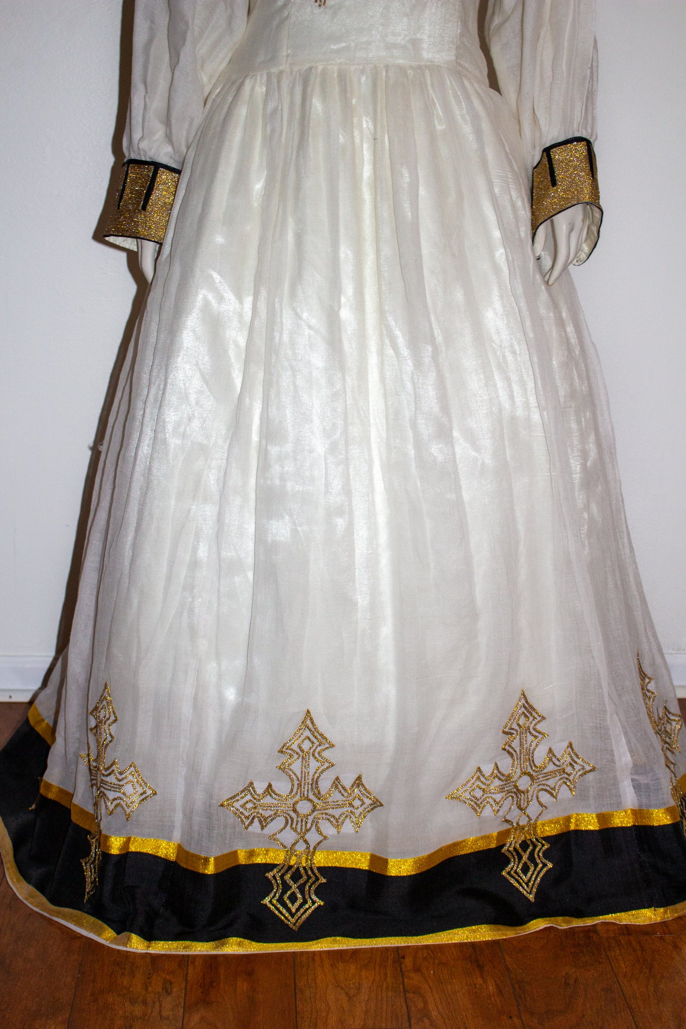 Black & Gold Ethiopian Dress, Meskel-Embroidered Zuria Habesha Kemis, Black & Gold Ethiopian Dress, Meskel-Embroidered Zuria Habesha Kemis,