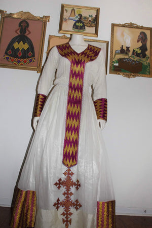 ethiopian dress design Buy Purple Habesha Kemis Dress Online