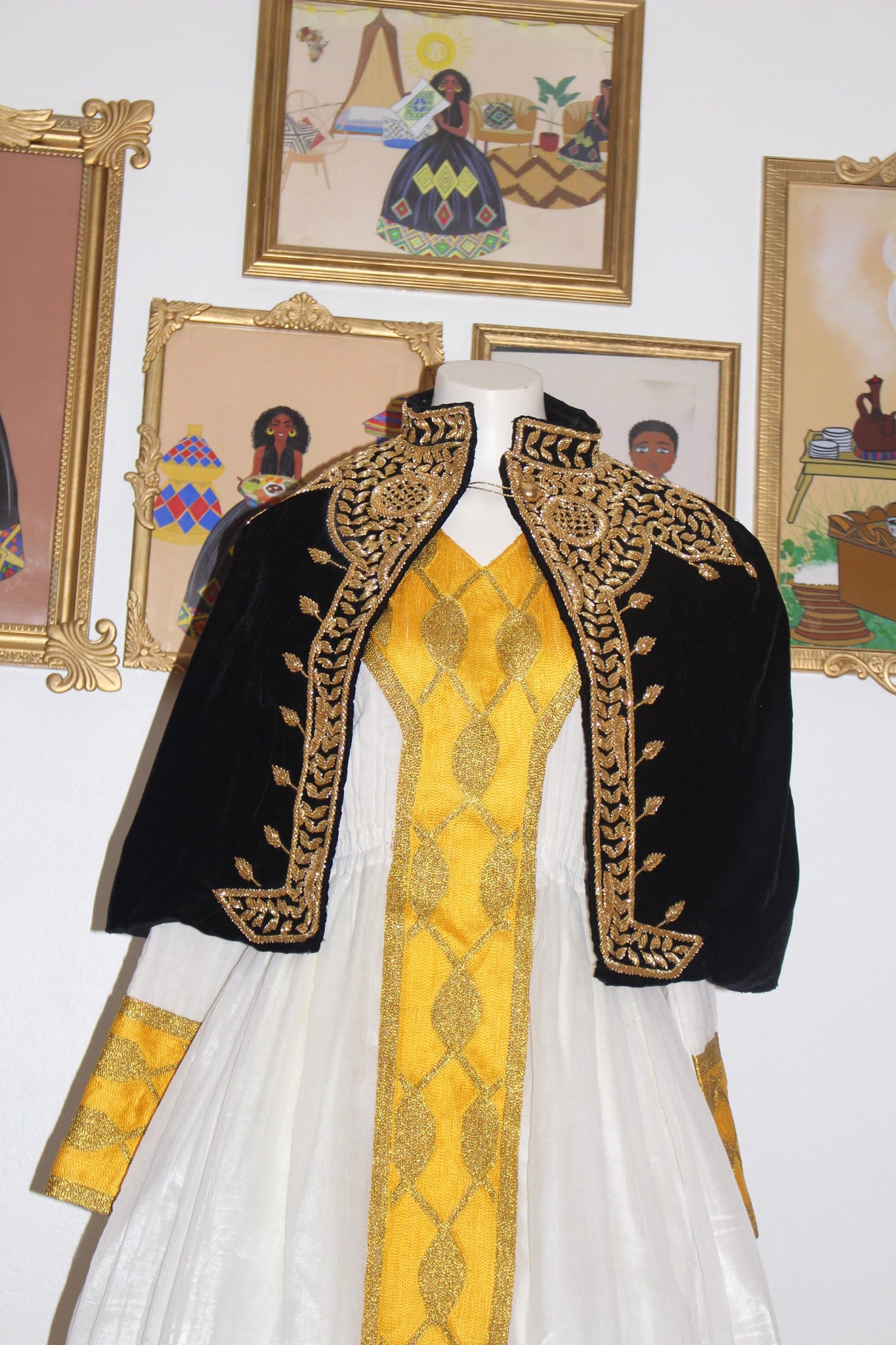 Radiant Yellow Ethiopian Dress, New Year Enkutatash Inspired Habesha K Radiant Yellow Ethiopian Dress, New Year Enkutatash Inspired Habesha K