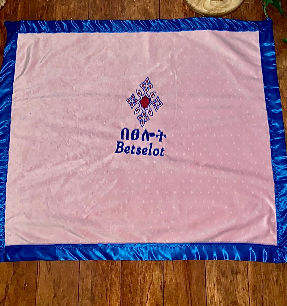 Pink & Blue Baby Gabi (Personalized Blanket)