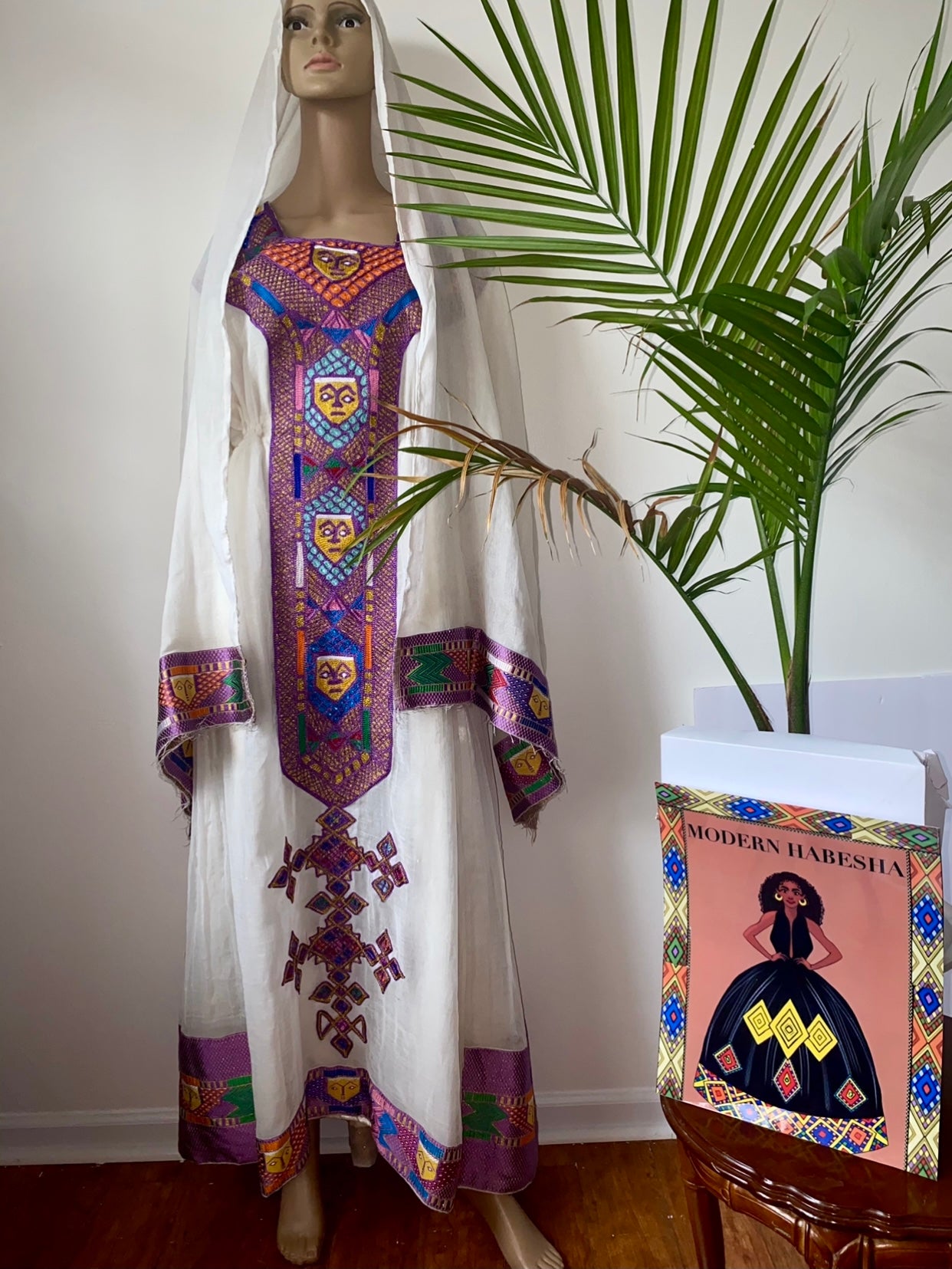 purple habesha dress Purple colored Habesha kemis