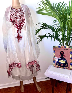 Askalech Dress Ethiopian Dress / Eritrean Dress / Habesha Kemis / Zuria / Wedding Dress